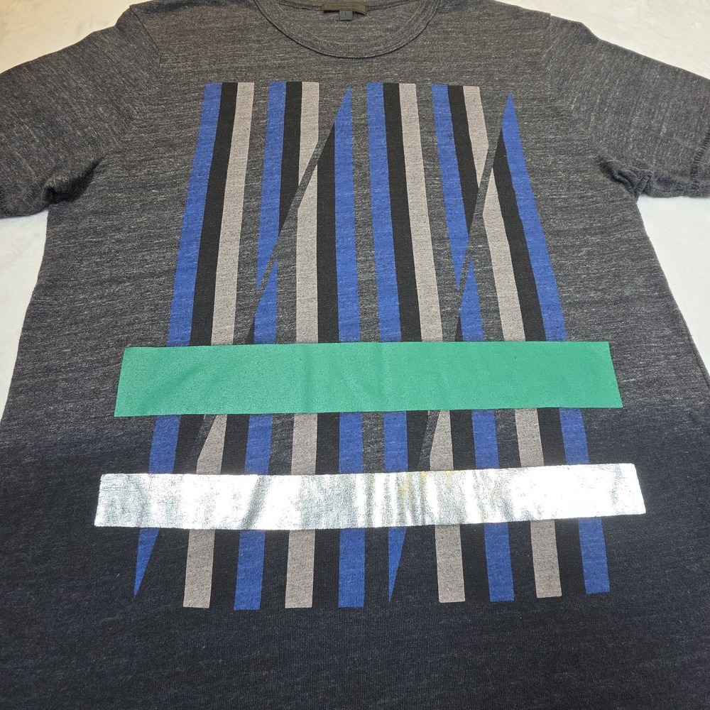 RICHARD CHAI Mens Large‎ Melange Gray Screen Print T-Shirt Art To Wear Ombre - Picture 2 of 9